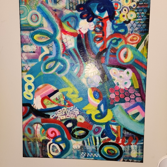 SOLD - Original Acrylic Graffiti Painting 30×40 in - Picture 2 of 5